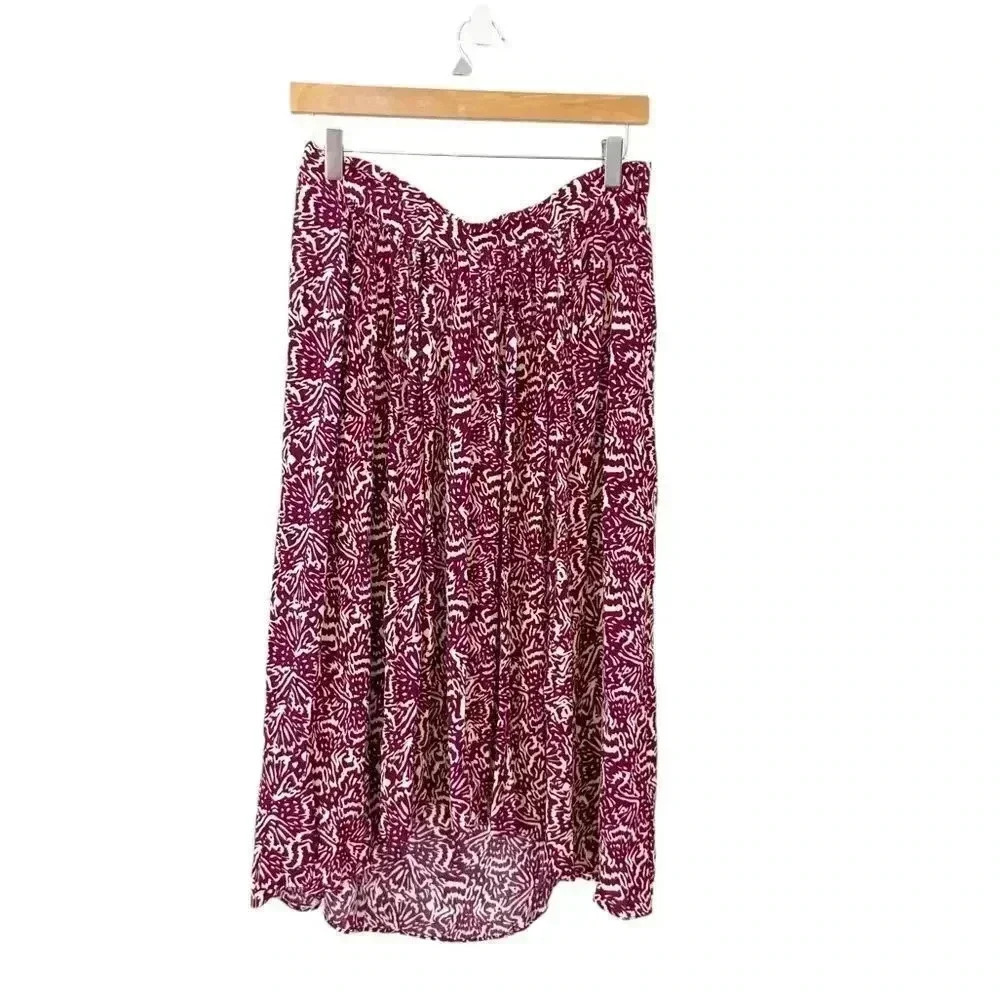 NWT Ba&sh Lenny Midi Skirt Raisin size Large 8